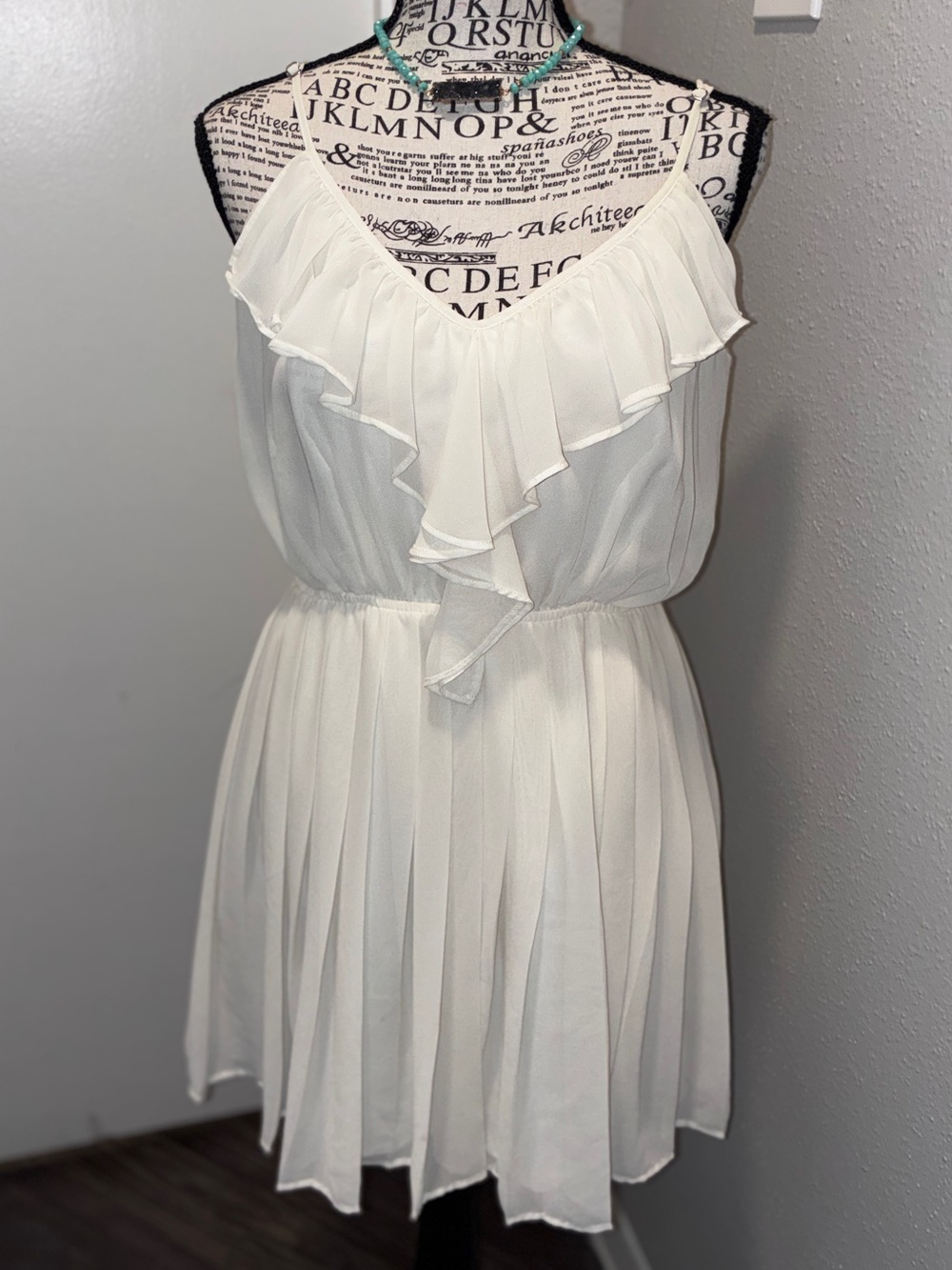 BCBGeneration Pleated Flounce Mini Dress